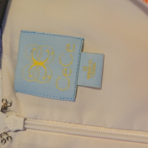 CeCe feather print dress size 10 - Picture 6 of 10